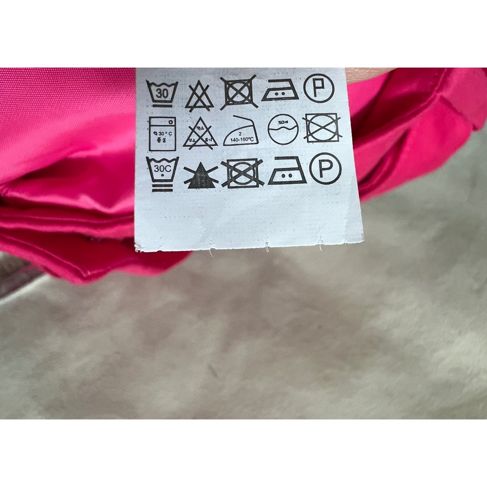 Zara Basic Womens Hot Pink High Waisted Belted Tapered Pants Size M Cotton Blend - Picture 8 of 13